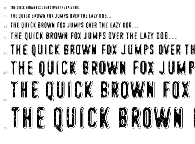 Holy Cow font waterfall